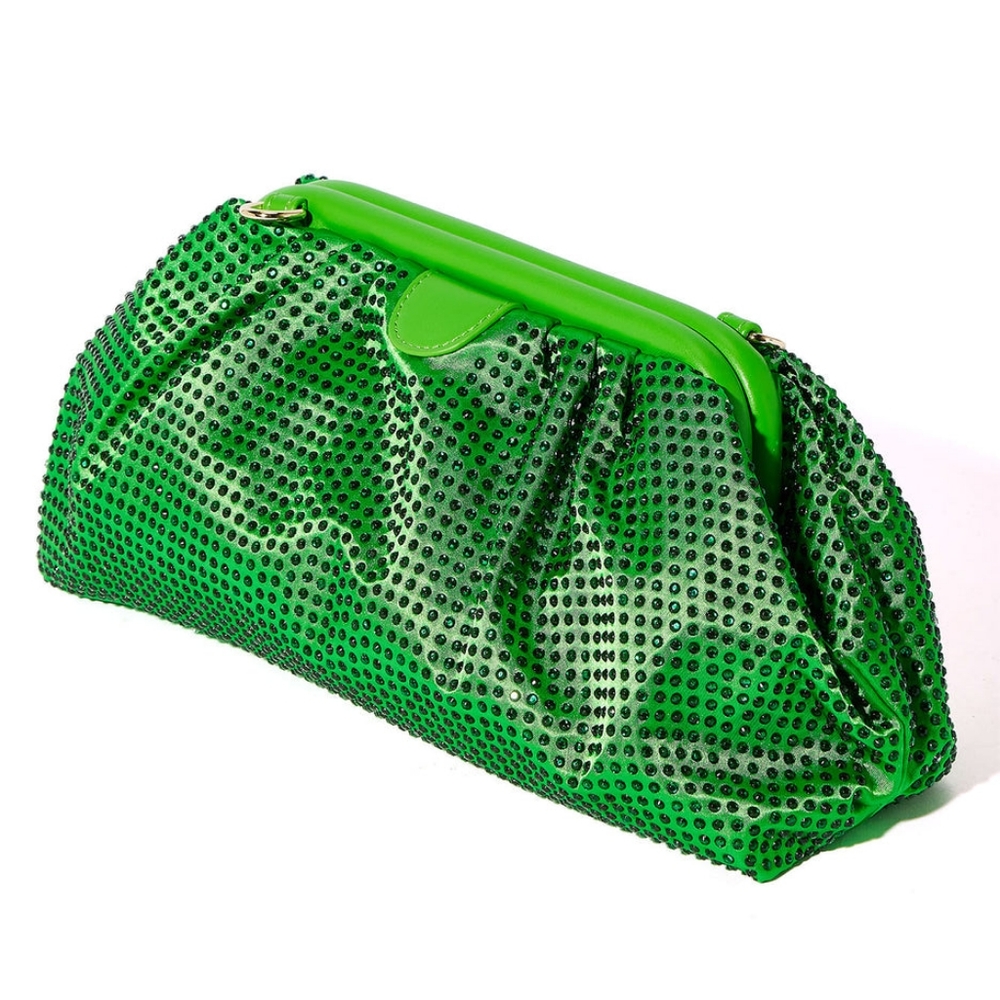 Studded Emblished Green Purse/clutch